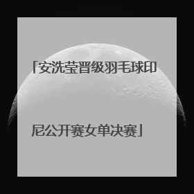 安洗莹晋级羽毛球印尼公开赛女单决赛